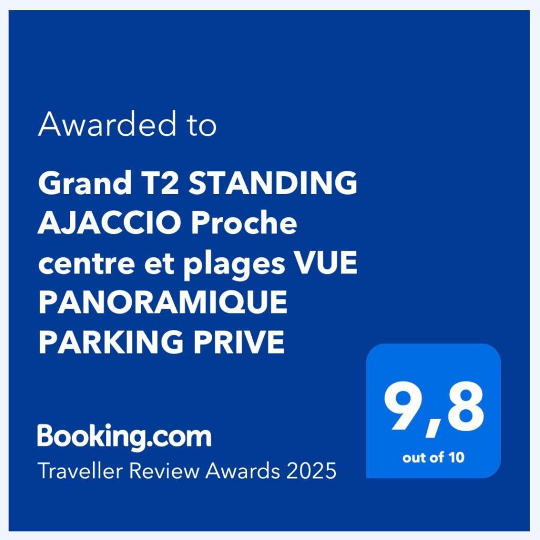 Grand T2 Standing Ajaccio Proche Centre Et Plages Vue Panoramique Parking Prive Exterior photo