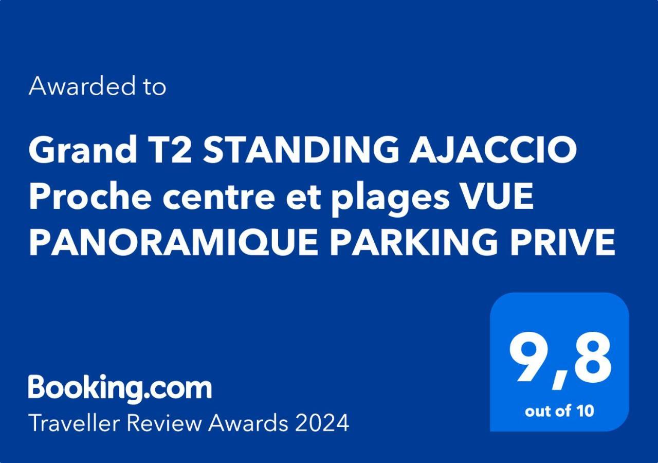 Grand T2 Standing Ajaccio Proche Centre Et Plages Vue Panoramique Parking Prive Exterior photo